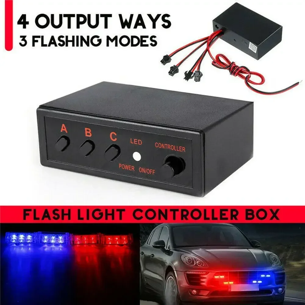 Sos Light Strobe - 4-drożna lampa stroboskopowa LED Flasher Controller